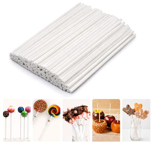 Tumtanm Lollipop Sticks, 100 Pcs, 6-Inch Cake Pop Sticks, Decoration Supplies for Party, Wedding