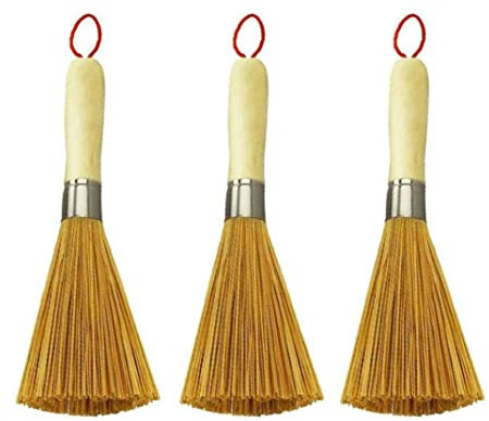 Vepoty Bambus Wok Pinsel 3pcs Reinigung Der Schneebesen Pinsel Küchenwerkzeuge Zum Reinigen Von Küchenrestaurant
