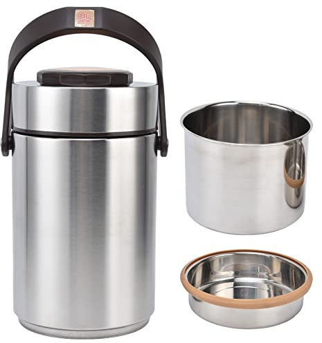 Termo para comida, termo para sopa para comida caliente de boca ancha, 2300 ml, contenedores de almuerzo con aislamiento, portátil, de acero inoxidable 304, con aislamiento al vacío, tarro para comida