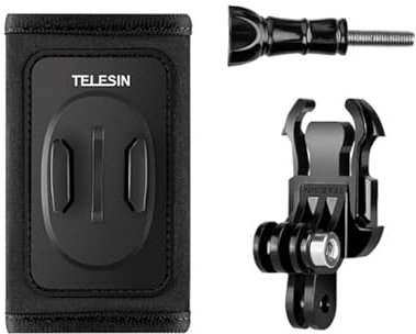 TELESIN° Soporte para Mochila con Soporte J-Gancho para CÁMARAS Deportivas GP-BPM-003 Compatible con XIAOYI OSMO Action SJCAM