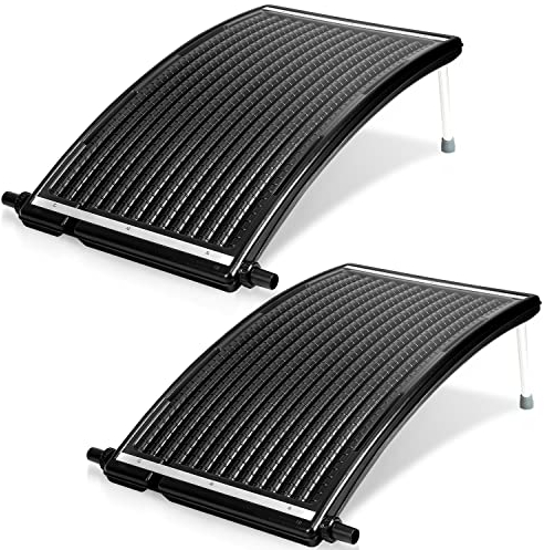 Vigevee Riscaldamento solare per piscina, 2 set, 110 x 69 x 14 cm, pannello solare per piscina, connettore 38 mm, riscaldamento solare per acqua calda, piscina