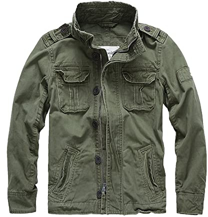 Letuwj Veste militaire pour homme - Style décontracté - Camouflage - Vêtement de travail - Denim