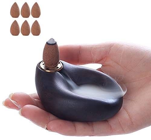 Porte-encens à refoulement en bois, brûleur d'encens en cascade, ornement d'aromathérapie, brûleur d'encens à refoulement pour la relaxation, la purification, le yoga, la décoration d'intérieur