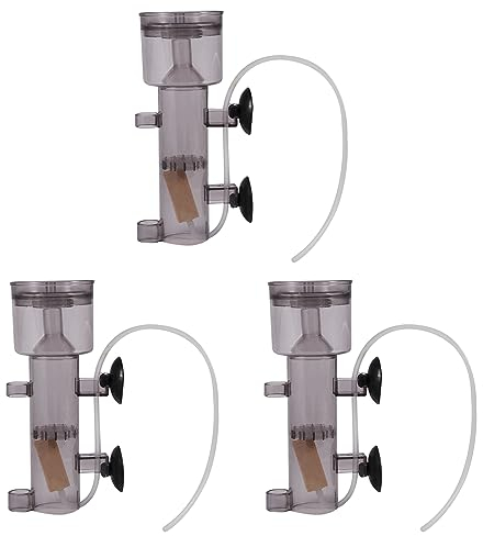 JUFUM 3 x 600 l/h Mini-Aquarium Meeresfische Korallen Tank internen Hang on Air Protein Skimmer mit Air Stone