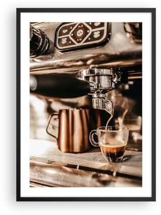 Wandposter Art Prints 50x70cm Poster Schwarzrahmen Kaffee Äußern Kaffeehaus Küche Wanddeko Bild Wand Kunstdruck Deko Wandbilder Dekoration Wohnzimmer Schlafzimmer Modern Wall Art Decor P2BPA50x70-6099