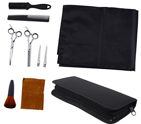 11 Piezas Conjunto De Corte De Pelo Peine De Afeitar Plumero De Peluquería Herramientas Del Hogar Peines De Peluquería Delantales Importante Maquinilla De Afeitar Acero Inoxidable