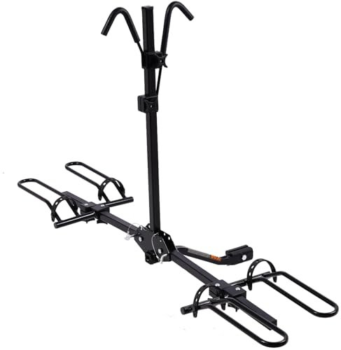 SALIRION Portabici per auto, capacità di 68 kg, supporto per gancio di traino per ricevitore da 2 pollici, supporto per 2 bici stile piattaforma per biciclette standard, elettriche, titling e supporto