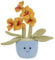 Apricot Lamb Pflanzen phalaenopsis Orchidee Plüschtiere für Kinder, weiche niedliche Kuscheltier für Baby Mädchen und Jungen, Flauschige Pflanzen phalaenopsis Orchidee Gelb 28 cm