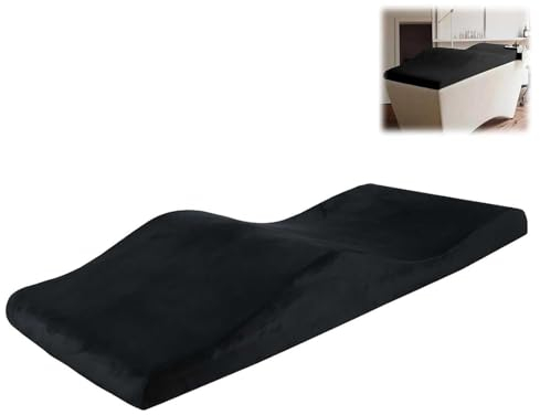 WENNEWU Luxuriöser, Gebogener Wimpern Auflagen-Topper, Ergonomische Massageliege, Hochdichter Schaumstoff, Wellen Matratze, Schaumstoffauflage, Für Einen Schönheitssalon,Schwarz