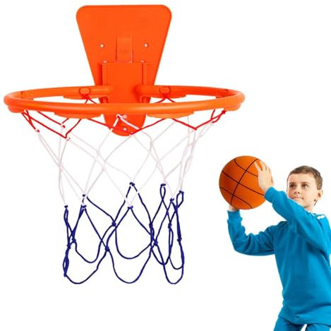 Wandmontierter Basketballkorb – Aufhänger Für Kinder-Basketballkorb, Basketball-Torkorbnetz | Indoor-Basketballkorb Mit Basketballnetz, Mehrzweck-Basketball-Wandtür Für Dribblings Zu Hause