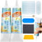 100ml (2x50ml) Wasserdichtes Pool Flickzeug, Taricor PVC Reparaturset Komplettset mit 17PVC-Patches (trans/blau) und Werkzeugset, Wasserbett Reparaturset für Boote, Schwimmbecken, Luftmatratzen, Zelte