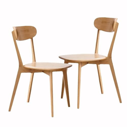Moderne Esszimmerstühle aus massiver Eiche, Mitte des Jahrhunderts, stilvoll und praktisch, 2 Stück, erhältlich in verschiedenen Farben
