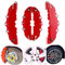 Bremsabdeckungen, 2 Paare Bremssattel Cover, vorderer und hinterer Bremssattel im roten Stil, hitzebeständiger High Precision Car Disc Protector für Radnabe