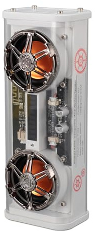 TOPINCN Portable Colorful Lights Wireless Subwoofer for Home Parties (White)