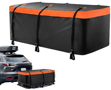 Nuhjytgf Anhängerkupplungs-Gepäckbox - 550 L Faltbarer Strapazierfähiger Wasserdichter Container | Anhängerkupplungs-Transportsack | Für Autodach, LKW, Pkw, Fahrzeuge, Anhängerkörbe, Gepäcktransport