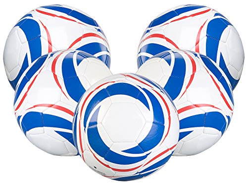 Speeron Wettspielball: 5er-Set Trainings-Fußbälle aus Kunstleder, 20 cm Ø, Größe 4, 390 g (Ball, Volleyball)