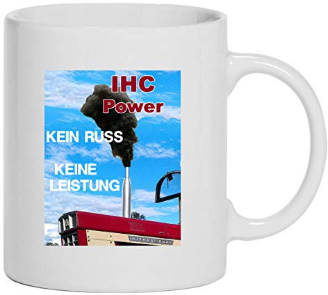 Traktor Tasse | IHC Power | Kein Russ - Keine Leistung | weiß