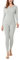 LAPASA Damen Innenfleece Thermounterwäsche Set, Thermooberteil & Thermohose Leggings Funktionsunterwäsche Sets, L17 Hellgrau, 100 Warm, L