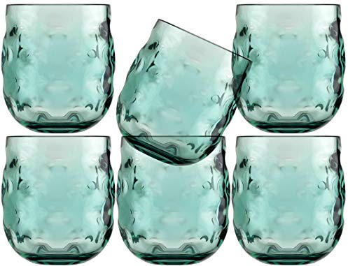 Marine Business Harmony Moon Acqua Wasserglas Set 6 Stück, unzerbrechlich - MS, 400 ml, Zylindrisch, Zuhause