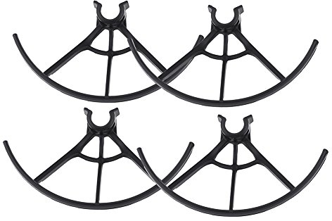 Jarchii Fernbedienung Propeller Guard, 4 Stück/Set 3,3 Zoll Schwarze Kunststoff-Drohnenpropeller Schutzblätter Schutzhülle RC-Zubehör für DJI Tello