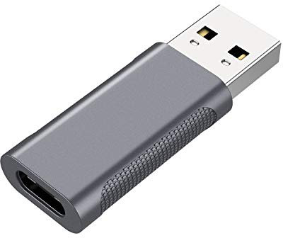 nonda - Adattatore USB C USB 3.0, Vero USB 3.0,Doppia faccia 5Gbps, USB C Femmina a USB 3.0 Maschio OTG per iPhone 11 12 13 Pro MAX MacBook Pro 2015, MacBook Air 2017, iPad Pro, grigio