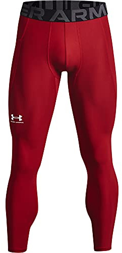 Under Armour Men's Armour HeatGear Leggings, Flawless (834)/White, Large