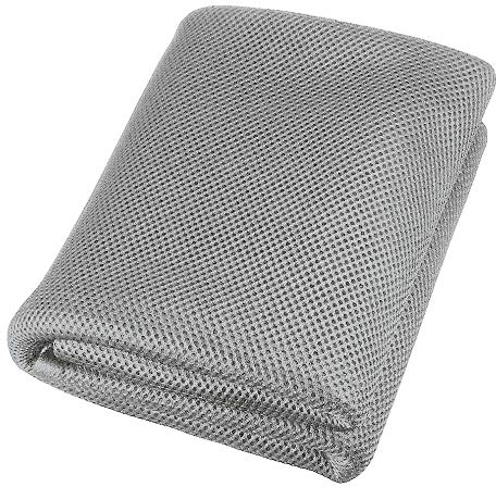 ANCLLO - Panno per griglia per altoparlanti, in rete (non con fettuccia di canna) per casse stereo, 50 x 140 cm, colore: Argento