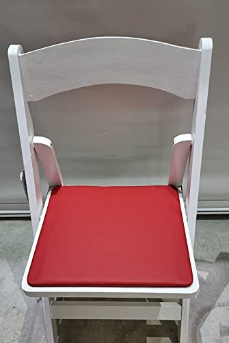 Klappstuhl aus Holz, weiß, gepolstert, 77 x 44 x 43 cm