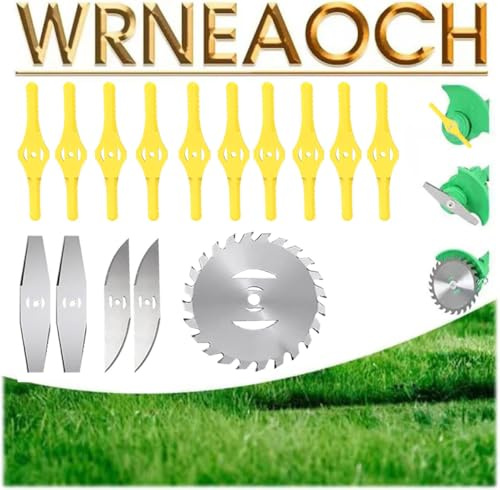 15 PCS Strimmer Blades Lawn Mower Blades Metal Blade Strimmers Replacement Accessories for Outdoor Tough Weeds Undergrowth Grass Cutting