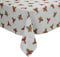 Karina Home Christmas Holly PVC Vinyl Wipe Clean Oilcloth Tablecloth (Grey, 200cm x 140cm)