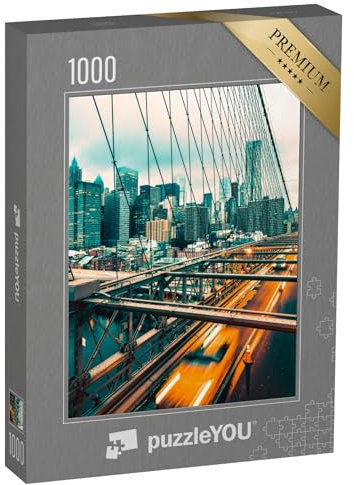 puzzleYOU: Puzzle 1000 Teile „Manhatten und Brooklyn Bridge in New York“ – aus der Puzzle-Kollektion USA