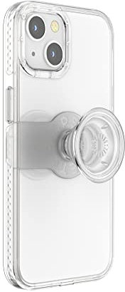 PopSockets iPhone 13 Case with Phone Grip and Slide, Phone Case for iPhone 13 - Clear