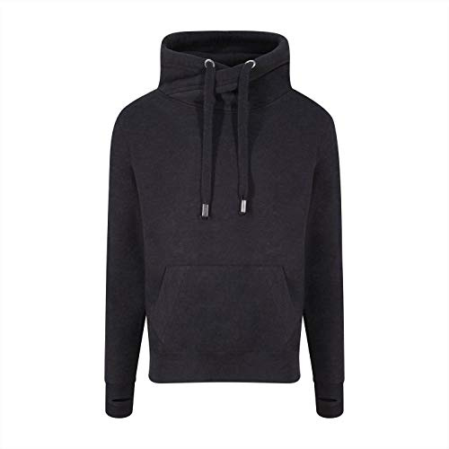 AWDis Just Hoods JH021 Unisex Nacken die Kreuzung Kapuzenpullover - Schwarzer Rauch - M