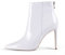 Zhabtuc Stivaletti Donna con Tacco a Punta con Tacco Alto a Spillo 11CM con Chiusura Lampo Laterale Bianco EU37.5