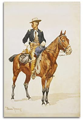 JAHER Frederic Remington Art Poster Chief of the Crow, Wandkunst zum Aufhängen, dekoratives Gemälde, 30 x 45 cm