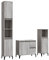 vidaXL Ensemble d'Armoires de Salle de Bain 3 pcs, Armoires d'Evier avec Rangement, Meubles de Lavabo Toilette, Industriel, Sonoma Gris