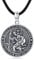 CHENGHONG St Christopher Necklace for Men Women 925 Sterling Silver Necklaces Saint Christopher Medal Amulet Pendant Protect Us Gifts for Women Catholic Medallions Jewellery 18+2 Chain Leather Rope