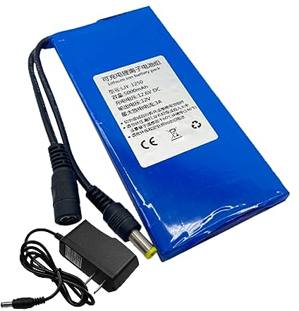 SSCYHT DC 12V 5000mAh 7000mAh 12000mAh Lithium Ion Battery Ultra Thin Portable Lithium Polymer Battery for all 12V Low Current Power Supply Equipment,12V5000mAh