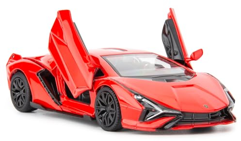 RMZ City 1/36 Scale Lamborghini Sián FKP37 Casting Car Model, Zinc Alloy Toy Car for Kids, Pull Back Vehicles Toy Car for Toddlers Kids Boys Girls Gift (Red)