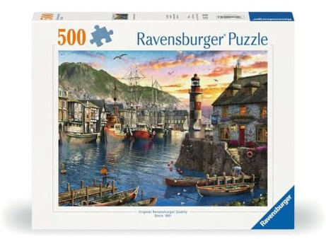 Ravensburger Puzzle Morgens am Hafen - 500 Teile Puzzle für Erwachsene | 500 Teile Puzzle, Erwachsenenpuzzle, Geschenk für Frauen und Männer