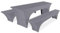 Pesonlook 1er-Set Biertischhusse, hellgrauer Stretch-Biertisch- und Bankgarniturbezug für 50 cm Tischbreite, Bierbankhusse 220 x 50 cm für Bankett-Außenmöbel-Schonbezüge