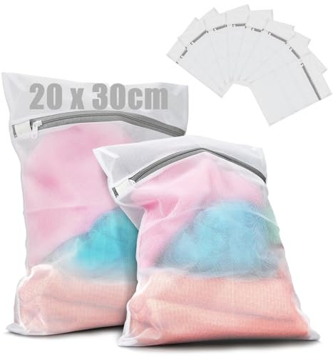Ziamzra 8 Stück Wäschenetz für Waschmaschine Wäschenetz mit Reißverschluß 30 x20cm Wäschesack Waschmaschine Wäschenetz Klein für BH Schuhe Socken Unterwäsche Strümpfe Reiseaufbewahrung Wäschebeutel