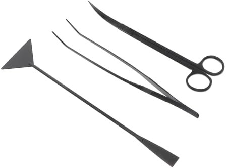 FOMIYES 3stücke Teiliges Set Aus Edelstahl-werkzeugen Zur Pflege Von Aquarienpflanzen Scheren Pinzetten Und Schaufel Für Müheloses Schneiden Und Reinigen Im Aquarium