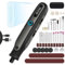 HARDELL Cordless Rotary Tool, 5-Speed Mini Rotary Tool Kit, Display Screen, Type-C Charging, Rotary Tools with 69 Accessories for Cutting, Engraving, Sanding, Drilling, Polishing, Grinding, DIY Crafts