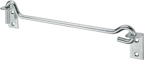 Connex Sturmhaken Ø 10 x 280 mm-Mit Platte-verzinkt/Universalhaken/Montagehaken für Garage/Werkstatthaken/Ordnungshelfer / DYB2000471, Blauverzinkt, 280 mm