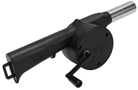 Wifehelper Manual Air Blower Fireplace Bellow, Hand Crank Blower Small Barbeque Air Blower Portable BBQ Fan for Camping Hiking Picnic Fireplace Bonfire