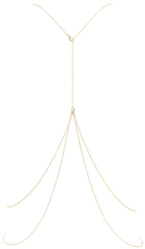 Gold Sexy Body Chains for Women, Crossover Bra Body Chain Belly Waist Chains Bikini Beach Rave Party Body Jewelry for Women Girls(Gold Chain)