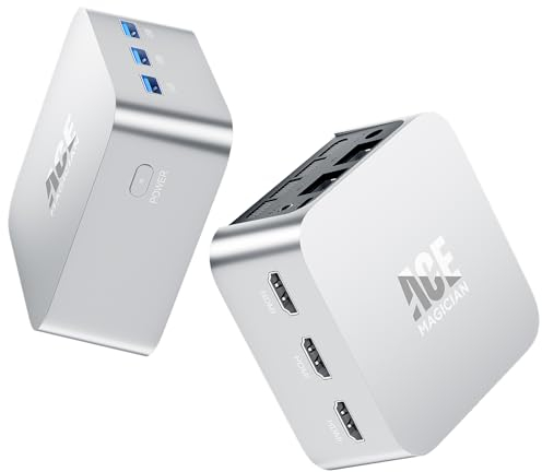 ACEMAGICIAN V1 Mini PC,12th Gen Ιntel Alder Lake N97 Mini PC (bis zu 3,60 GHz),16GB DDR4 256GB M.2 SSD Mini Computer mit W11 Pro | RJ45 | 4K HDMI+DP | WiFi 5 für Zuhause/Büro/Schule