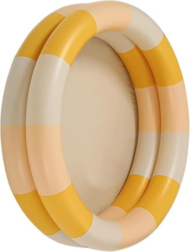 Piscine à Balles Gonflable pour Enfants, Clôture de sécurité Multifonctionnelle Ronde, en PVC, Anti-Fuite, pour Intérieur et Extérieur (Jaune)