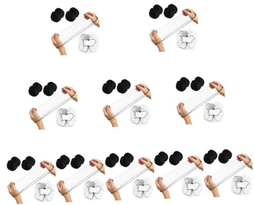 BELLIFFY 10 Sets Elastisches Netz-haarnetz Unsichtbar Schwarz Für Damen Und Herren Haarnetz Netz Für Labor Restaurant 100 Stück * 10